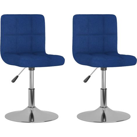 Maison Exclusive - Sedie da Pranzo Girevoli 2 pz Blu in Tessuto