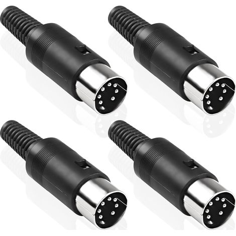 connecteur mâle Din 5 broches, connecteurs Din 5 broches MIDI câble adaptateur audio socket borne de soudage pour mélangeur, batterie électronique, clavier Midi (7 broches) (1/5)