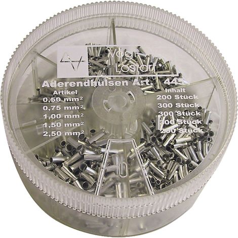Vogt Verbindungstechnik 625388 Aderendhülsen-Sortiment 0.5 mm², 0.75 mm², 1 mm², 1.5 mm², 2.5 mm² Un