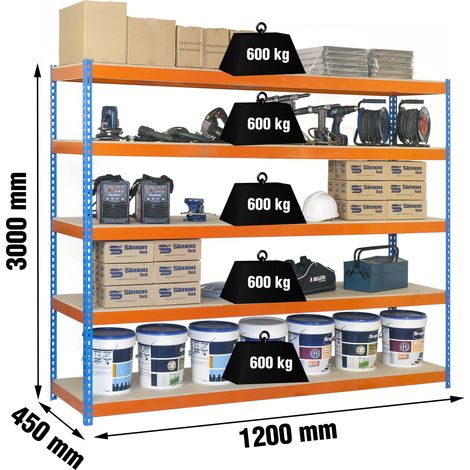Simonrack Simonforte 1204-5 Regalsystem blau orange Holz