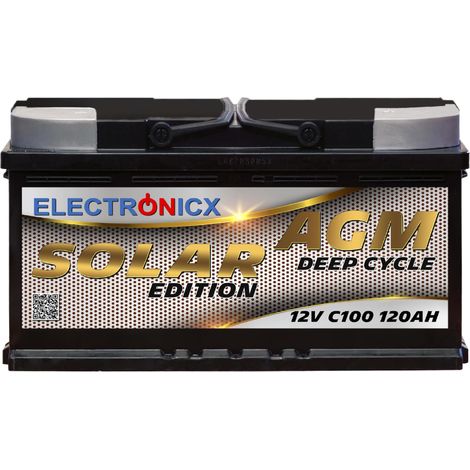 Solarbatterie ELECTRONICX Solar Edition Batterie AGM 120 AH 12V (1/5)