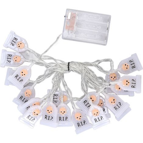 Guirlande Lumineuse Halloween Toivize 3m 20 LED Têtes de Mort Étanche ABS (1/5)