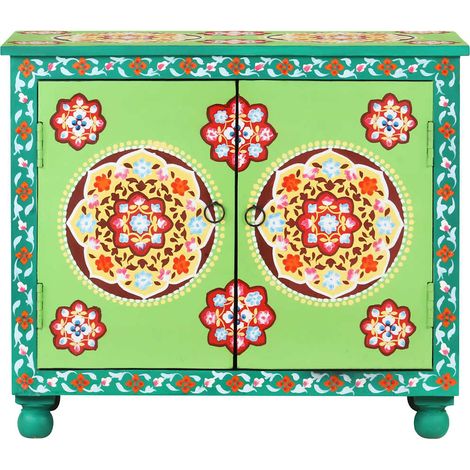 Maison Exclusive - Credenza Dipinta a Mano Multicolore 70x35x60 cm Legno di Mango (1/5)