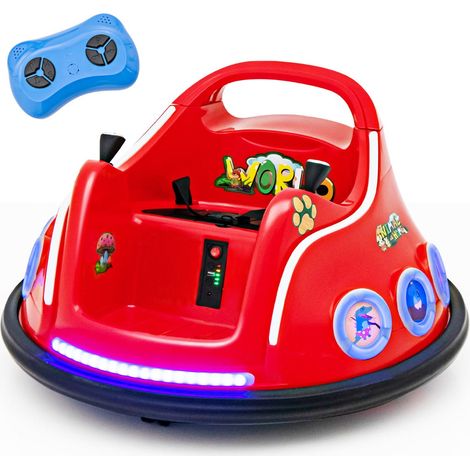 Coche de choque eléctrico 73 x 73 x 43 cm mando a distancia 360° doble mando moderno plástico rojo 200010422
