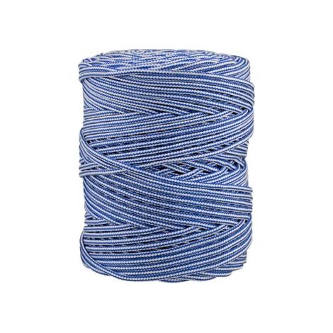 Cordón trenzado polipropileno 200m - 5mm blanco/azul, ACCUMASTER. (1/2)