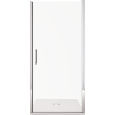 Porta Parete Doccia 1 Anta Batttente in Cristallo Trasparente 6mm H195 Bonussi Alexia 70 cm (1/5)