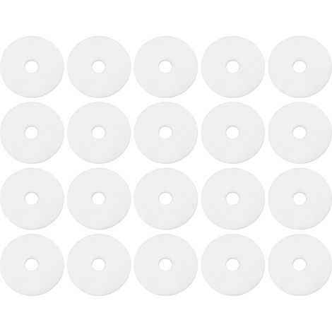 Rondelle Plate En Silicone, 20 Pcs 8mm ID 30mm OD 2mm Épais Joint Plat Bague D'Étanchéité Espaceur Pour Robinet Tuyau D'Eau Poignée De Porte De Douche, Blanc (1/5)