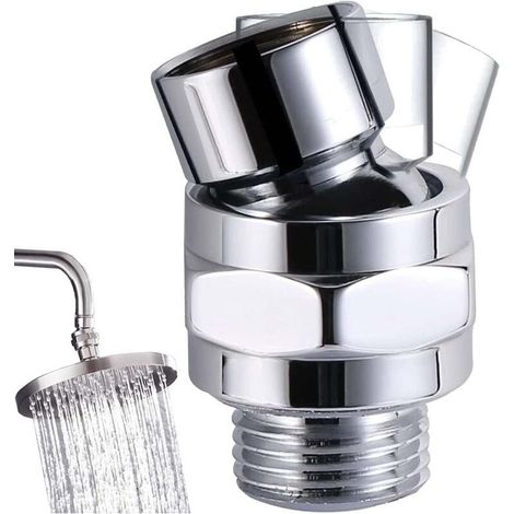Shower Arm Connector, Shower Adapter, Adjustable Brass Swivel Ball Joint G1/2 Chrome (1/5)