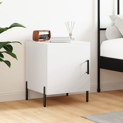 Bedside Cabinet White 40x40x50 cm Engineered Wood vidaXL (1/5)