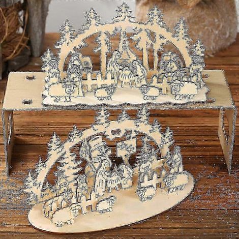 Sapin de Noël en bois pour tables nordiques - Centre de table de Noël à faire soi-même (1/5)
