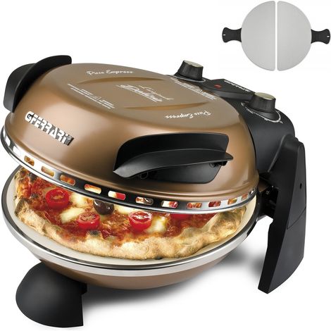 Fornetto Pizza G3 Ferrari G10006 08 Delizia Elettrico in Pietra Refrattaria 1200 W Nero Bronzo (1/10)