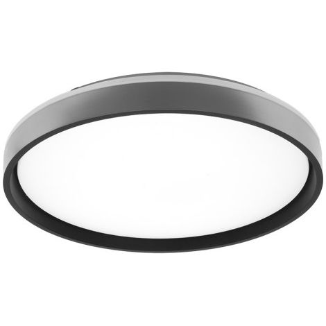 Plafon Morgan 60w 3000-4200-6500k Plata/negro 7,5x50x50cm 5400lm C/remoto y Reg.intensidad