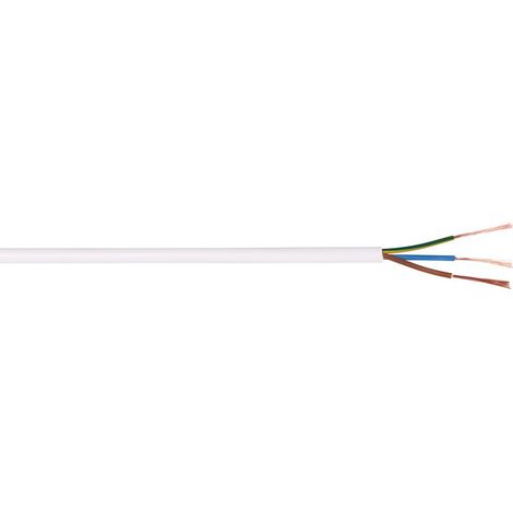 Câble souple domestique H05 VV-F blanc - 3G0,75 mm² - Couronne de 50 m - Lynelec