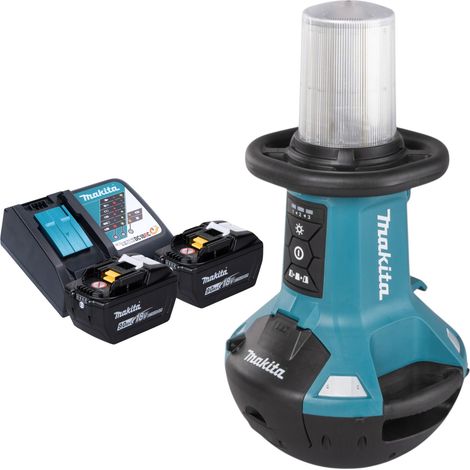 Lampada a LED Makita DML 810 Z a batteria 18 / 36 V (2 x 18 V) 5500 lm IP54 + 2 batterie da 9,0 Ah + caricabatterie (1/5)