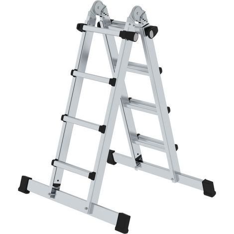 MUNK Teleskopleiter mit Traverse 4x4 Sprossen (1/5)