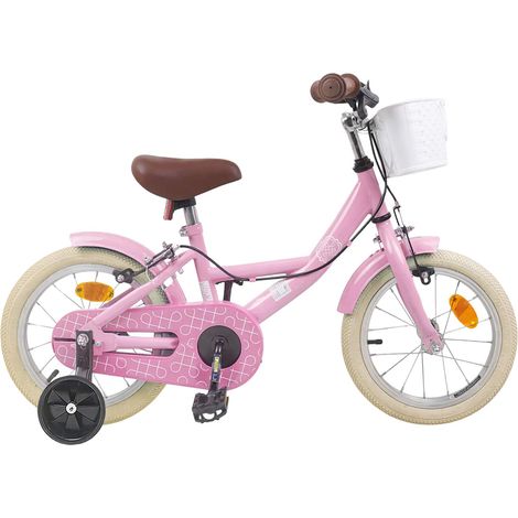 Teenpull – Kinderfahrrad 14 Zoll für 3-5 Jahre alt Hellrosa (1/5)