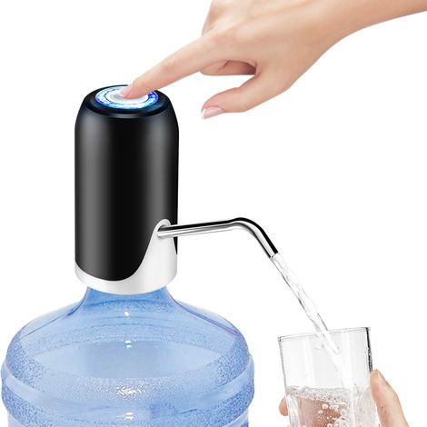 5-Gallonen-Wasserspender mit USB-Ladefunktion und tragbarer Wasserpumpe für Camping – Schwarz (1/5)