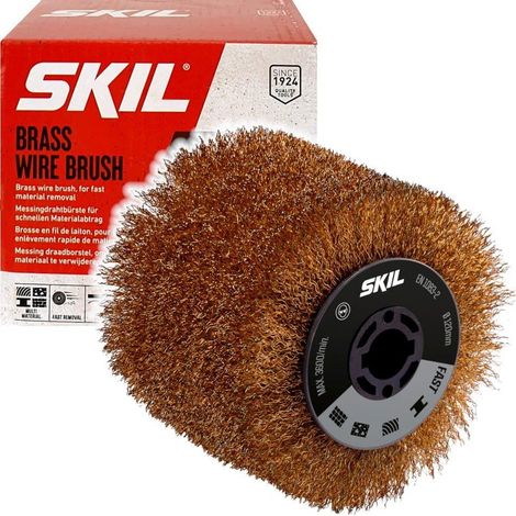 Spazzola in filo di ottone SKIL 120 mm per smerigliatrice