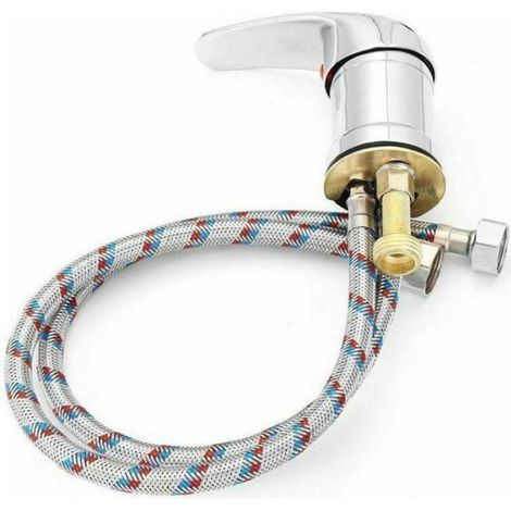 Robinet Salon De Coiffure - Mitigeur Monobloc - Pour Lit De Shampooing - 60 Cm - Alliage De Zinc Et Acier Inoxydable (1/3)
