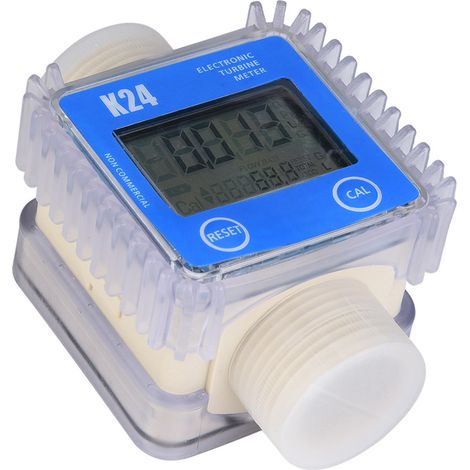 Débitmètre numérique à turbine pour gazole, 1" BSPP, pour produits chimiques, liquides et eau. (1/5)