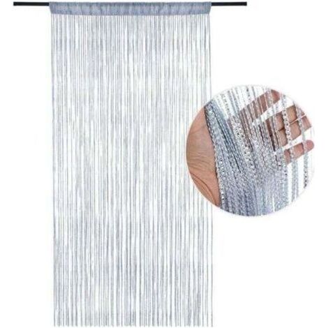 Rideau de porte occultant anti-mouches 100 x 200 cm en polyester – moustiquaire pour fenêtre, porte ou salle – barrière efficace contre les insectes (1/5)
