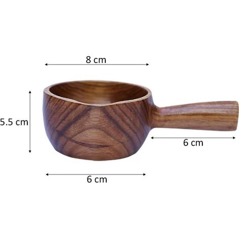 Louche en bois pour eau pour thé style japonais - sauna (1/4)