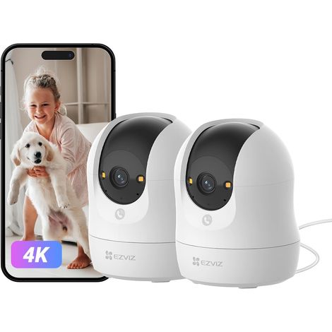 4K(8MP) 2PK Camera Interieur, Caméra Bébé avec WiFi 2.4/5G C6N G1 4K (1/5)