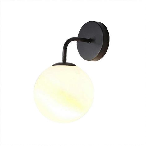 Applique murale noire, style minimaliste moderne, pour chambre, escalier, couloir, balcon ou salon. (1/5)
