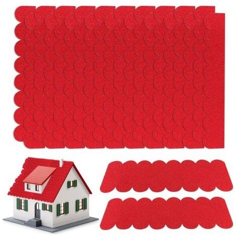 Lot de 32 bardeaux de toit autocollants pour nichoir à oiseaux, bardeaux bitumés, mini tuiles de toit pour nichoir, clapier, hôtel à insectes, cabane d'arbre, abri de jardin, accessoires pour nichoir (1/5)