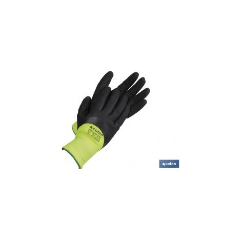 Pack mit 12 Nitril-Schaum-Handschuhen Kälteschutz T-8