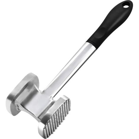 Attendrisseur à viande grand format. Attendrisseur/maillet à viande au design pratique pour effilocher efficacement les viandes dures. (1/5)