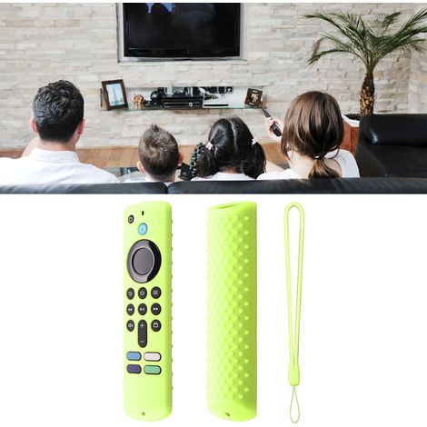 Housse pour Fire TV Stick - Étui silicone antidérapant avec cordon - Fluorescent Vert - 3ème génération (1/5)