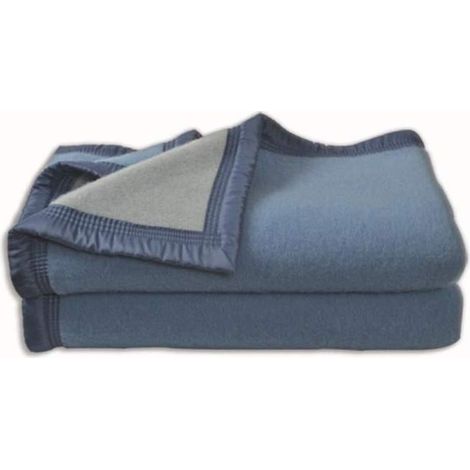 Poyet Motte Coperta in lana Myosotis/Cielo 240 x 260 cm – Gamma Aubisque – Made in France (1/2)