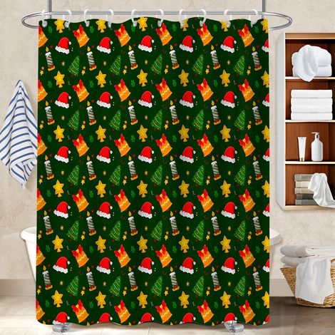 Rideau de bain en polyester 180x180 antifongique bâche polyester douche pour logement étudiant (1/5)