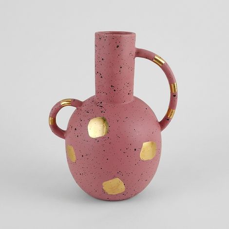Vaso grande decorativo in ceramica anfora Pink&Cozy (1/2)