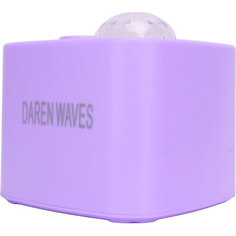 Projecteur de veilleuse vagues océaniques avec câble USB - Veilleuse LED romantique projetant vagues et étoiles, idéale pour décorer une chambre ou une fête (violet). (1/5)