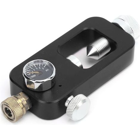Adaptateur DIDEEP pour bouteilles de plongée 8MM - Connexion de grande à petite bouteille avec manomètre pour 0.5L et 1L - Noir
