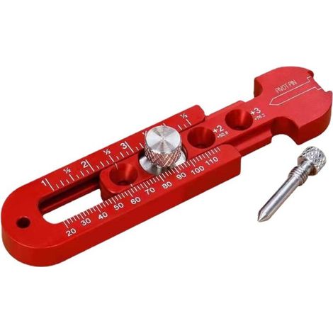 Lntyq Compas de charpentier en alliage d'aluminium, règle ronde réglable, compas de charpentier pour dessiner des cercles, jauge de précision de marquage industriel de menuiserie
