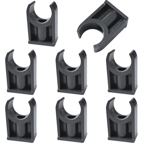 Lot de 8 colliers de serrage pour tuyaux en PVC, colliers de serrage pour plateaux TV, supports de suspension, supports (20 mm) (1/5)