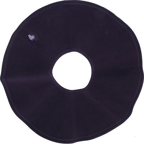 Coussin gonflable anti-escarres de forme ronde pour patient âgé alité avec pompe (bleu royal) (1/5)