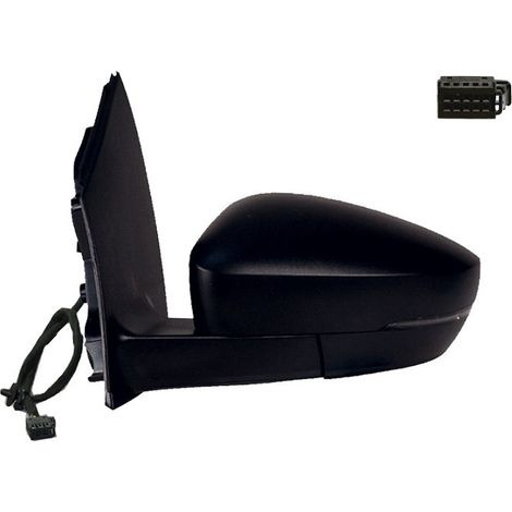 Rétroviseur électrique gauche noir chauffant fiche rectangle Volkswagen Polo 5 2010-2017