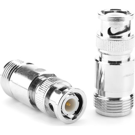 Adaptateur coaxial RF (2 pièces) de type N femelle vers BNC mâle, convertisseur de test (1/5)