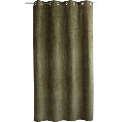 Rideau thermique ALPAGA 140 x 240 cm – Velours chenillé – Doublure polaire - 140x240cm - Argile