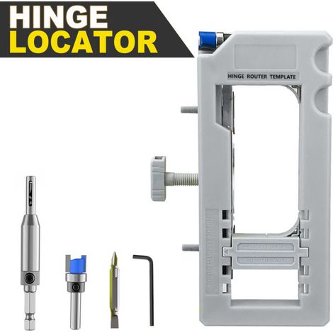 Plantilla de perforación universal para bisagras y cerraduras de puertas (naranja)