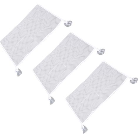 Sac de bain en filet en polyester avec ventouses résistantes et crochets pour jouets de bébé (1/5)
