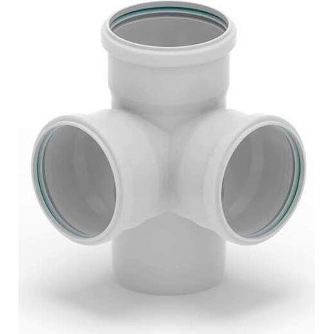 REHAU RAUPIANO PLUS Eckdoppelabzweig DN 110/110/110, 87 Grad, 11215641003 (1/4)