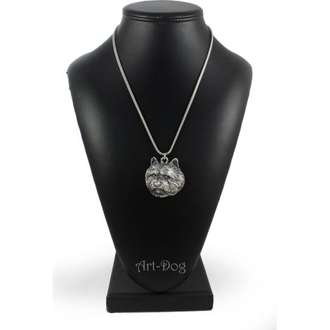 Collana con ciondolo a forma di cane Norwich Terrier, su catena d'argento, gioiello unico di Art-Dog (1/5)