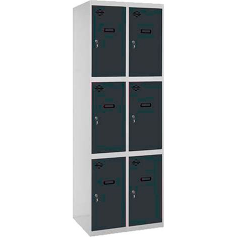 Simonrack Armadietto 3 porte grigio/antracite in metallo per esterno