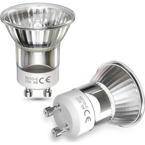 Lot de 2 35W Gu10 Ampoules Halogènes, Halogène Mini Gu10 35W Lampe À Lave Ampoule 360Lm Dimmable Halogène Réflecteur Ampoule Pour Lampe À Lave 50Mm De (1/5)