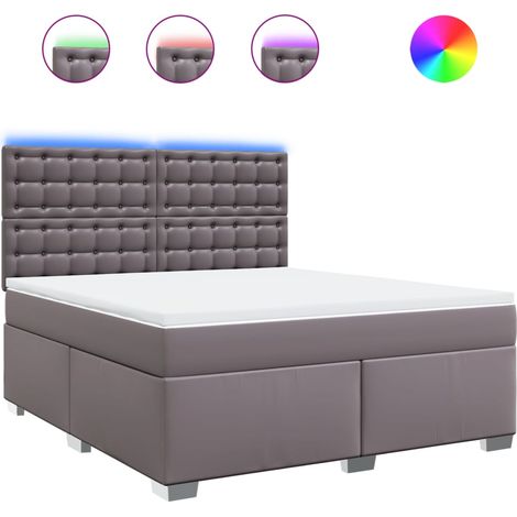 Maison Exclusive - Boxspringbett mit Matratze Grau 180x200 cm Kun